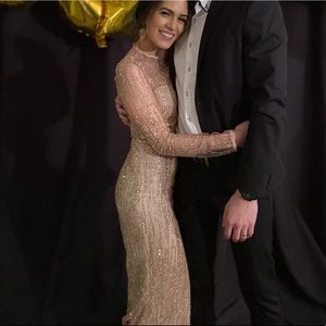Rose gold glitter gown